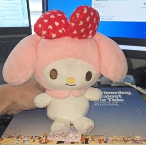 My Melody Plush Official Sanrio - Japan -New W/tag - Red Heart Bow
